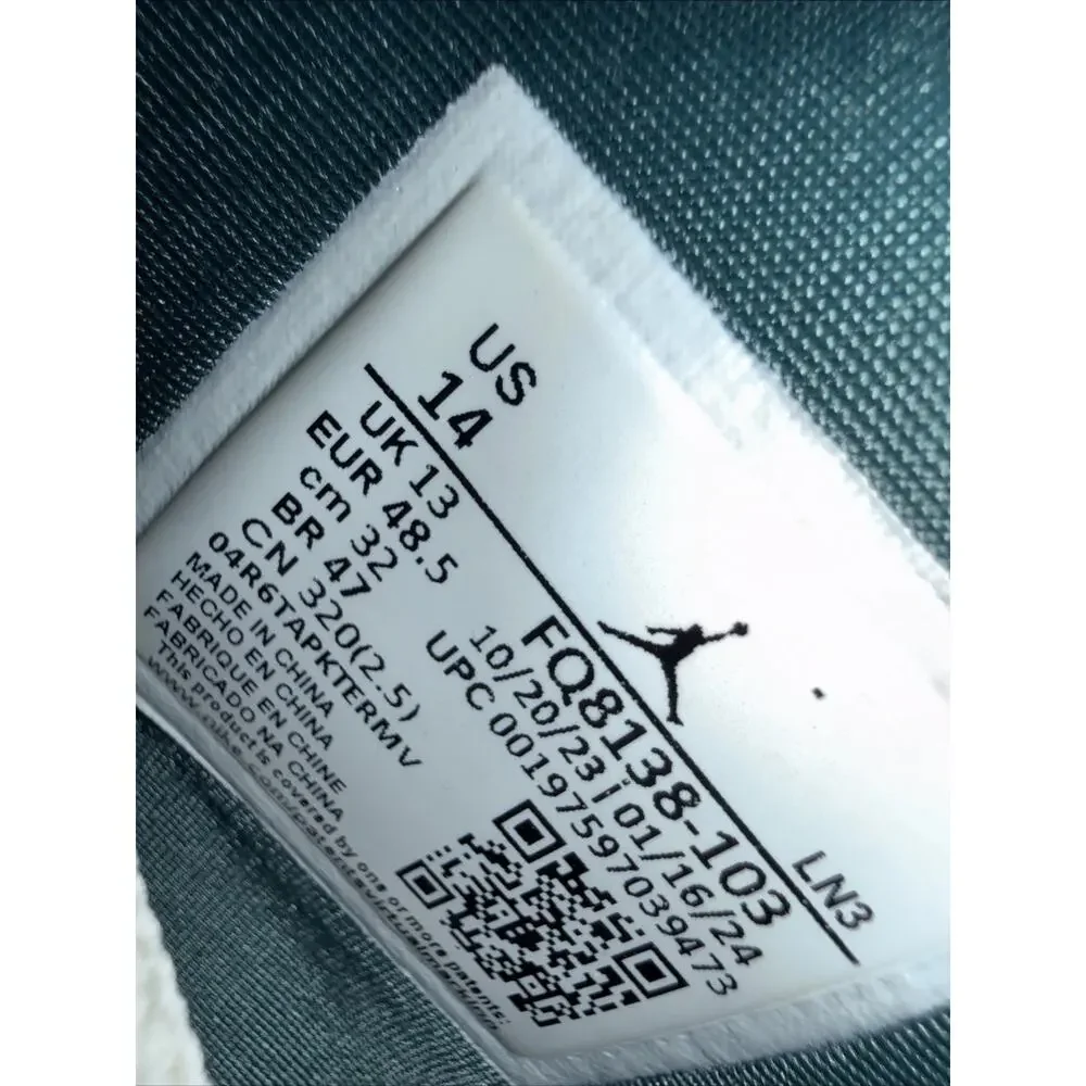 Size 14 - Jordan 4 Retro Oxidized Green FQ8138-103 White Black 2023 OG Box